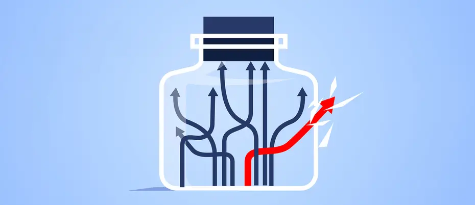 Red arrow breaks the airtight tube to open up a new situation