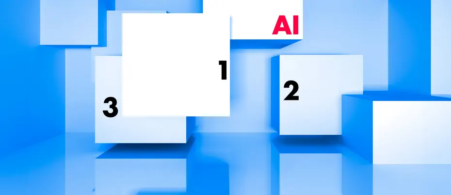 Various boxes with the acronym "AI" and the numbers "1," "2," and "3."
