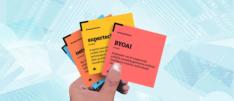 2025 MIT Sloan Working Definitions BYOAI and supertech leader appear in a person's hands