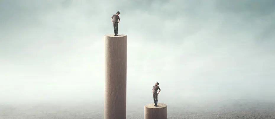equality concept between two men