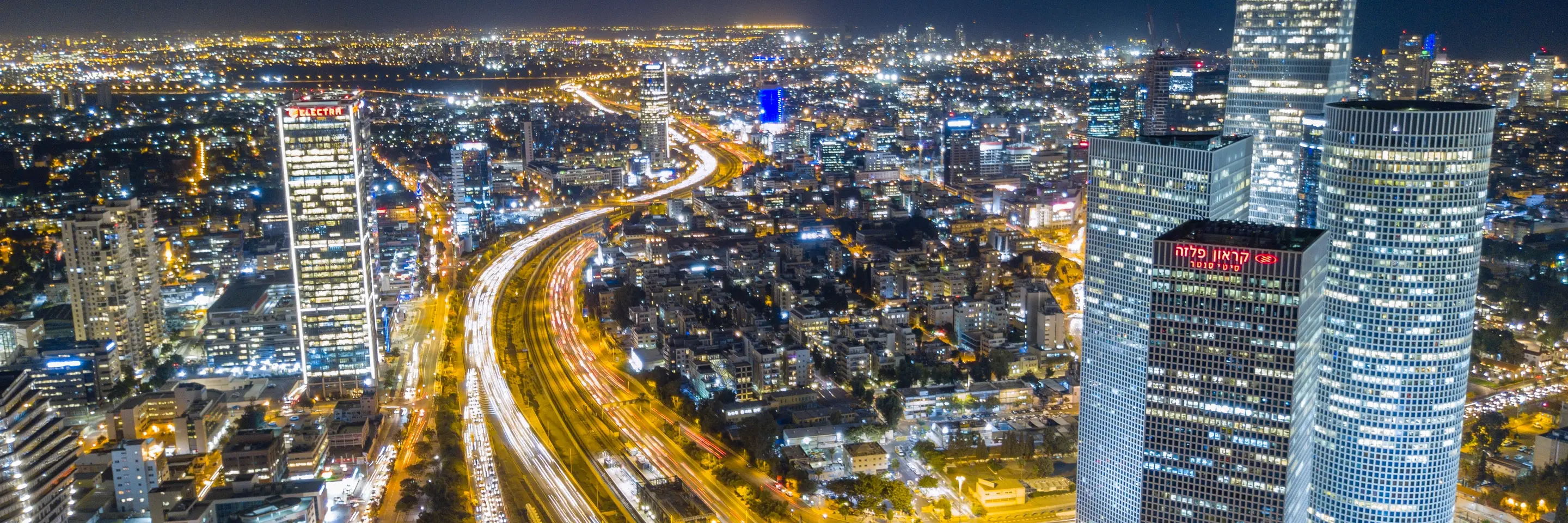 City at Night, Tel-Aviv-Yafo, Israel