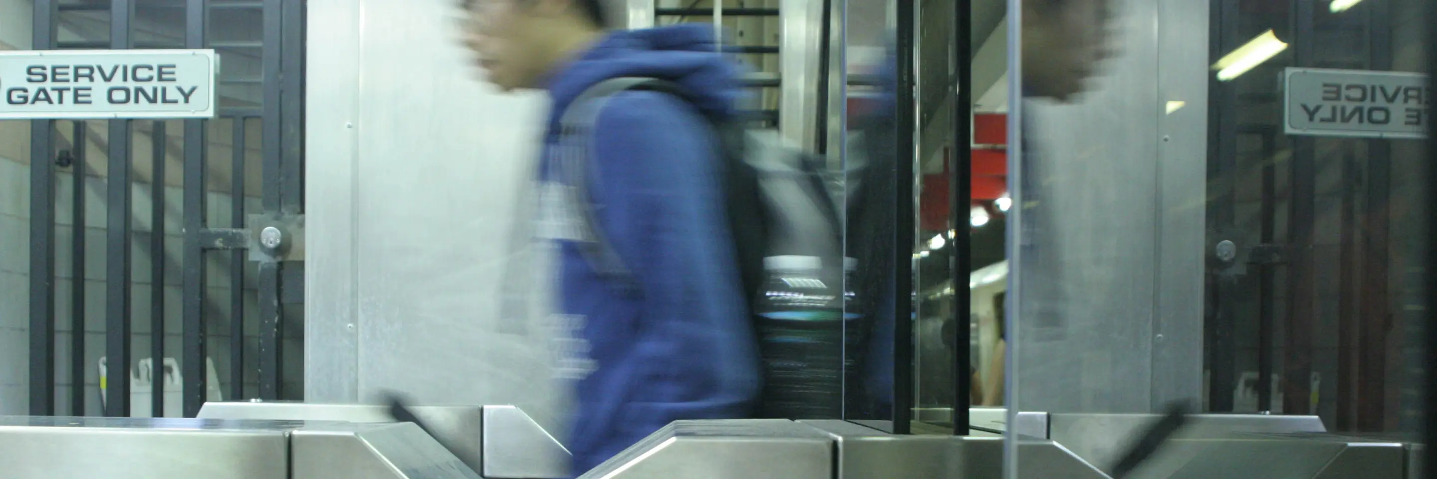 A photo of a person walking
