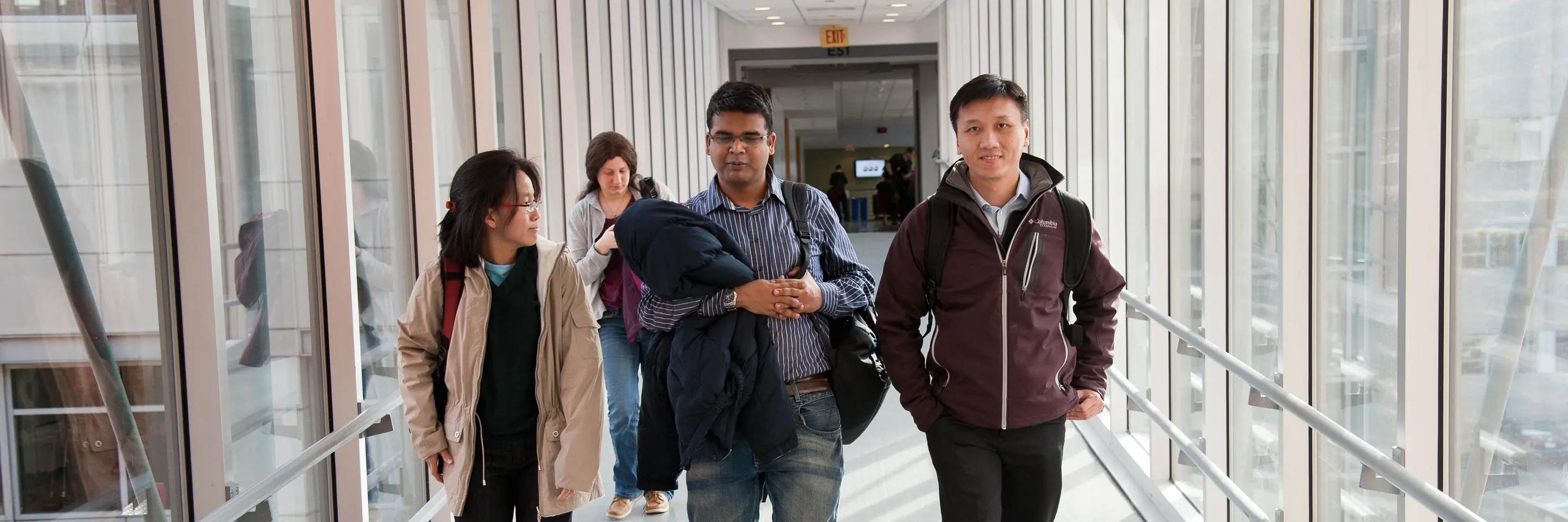 A photo of students walking on campus
