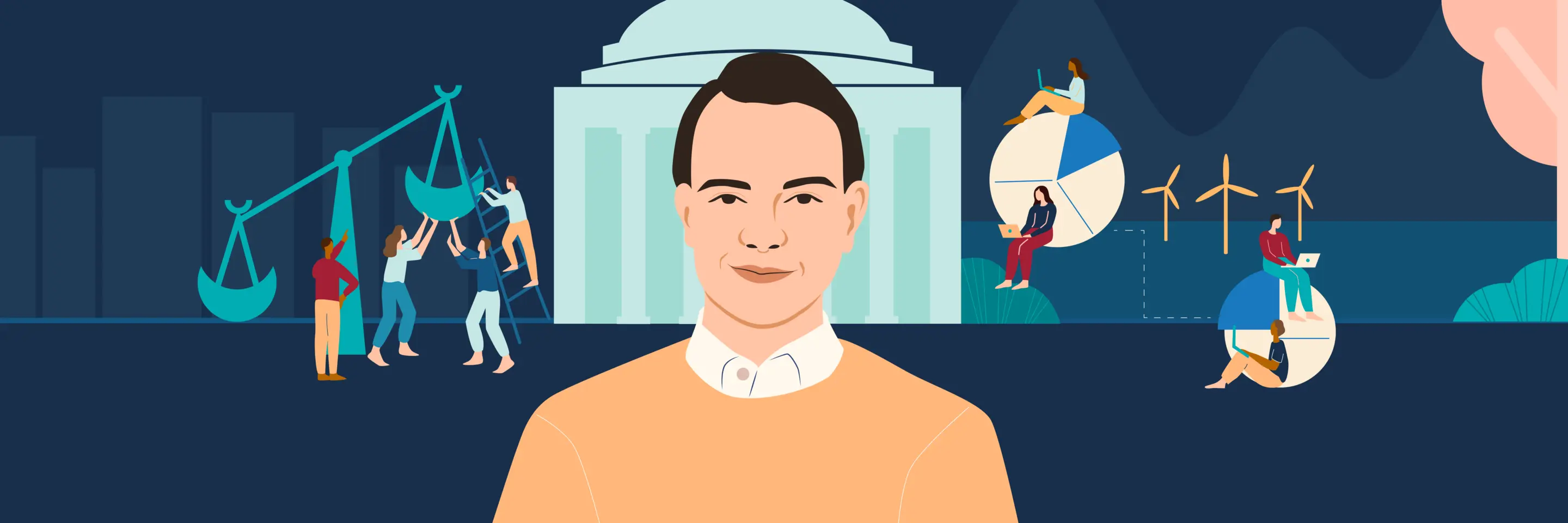 Illustration of student 