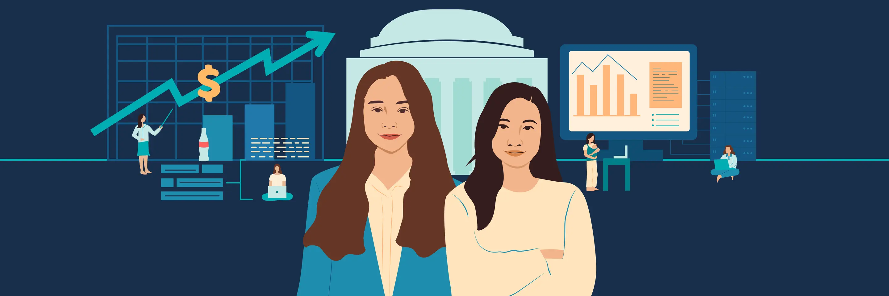 Illustration of Sydney and Tico