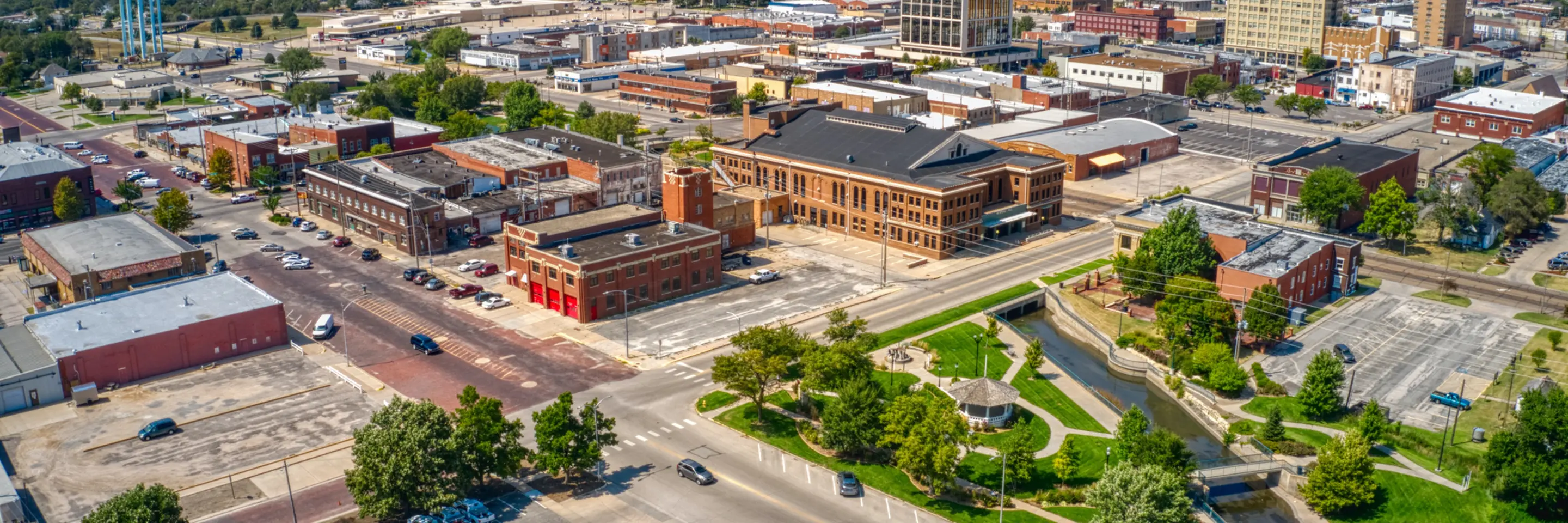 Aerial view of Hutchinson, Kansas
