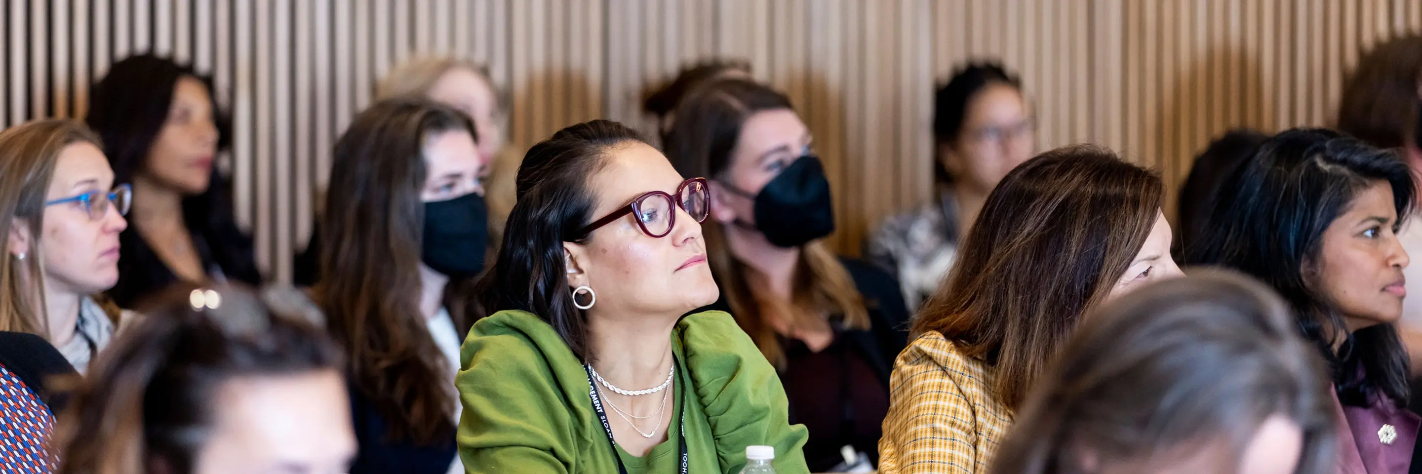 Alumnae attend a session at the MIT Sloan Women's Conference