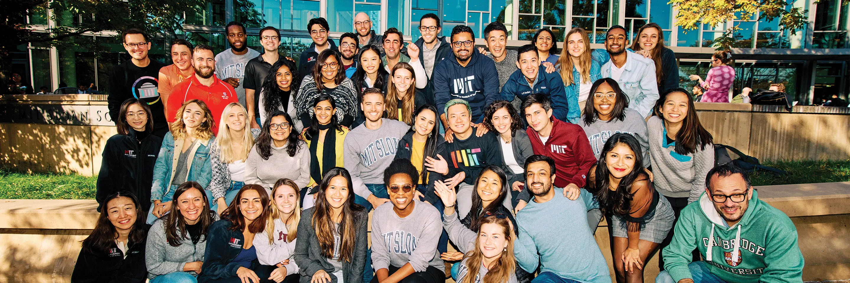 A group of students outside of E62
