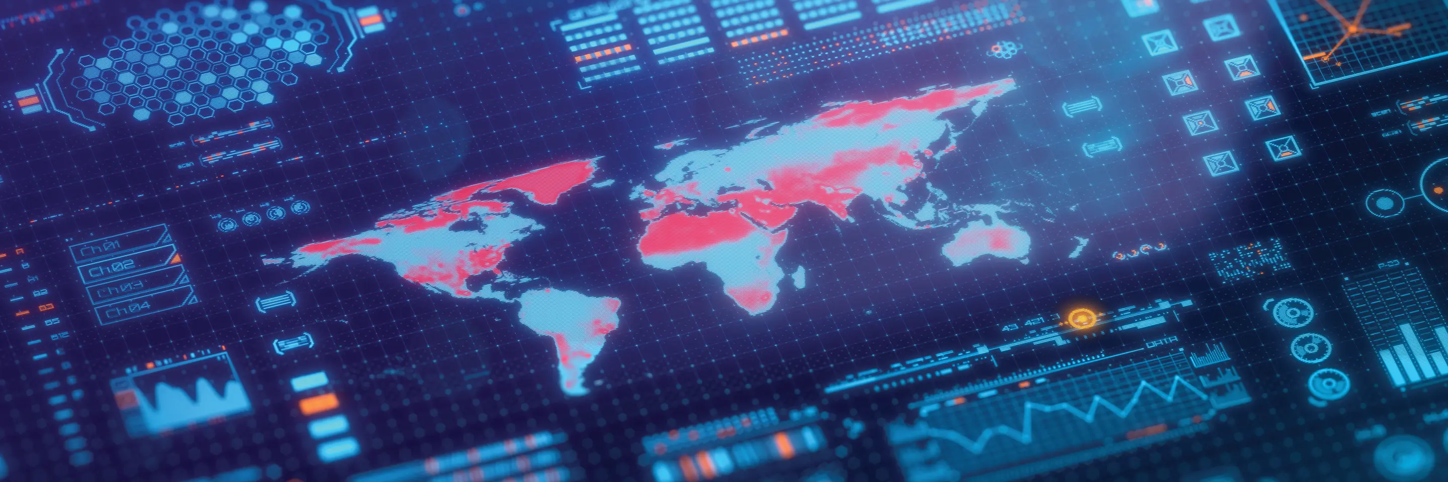 Digital world map