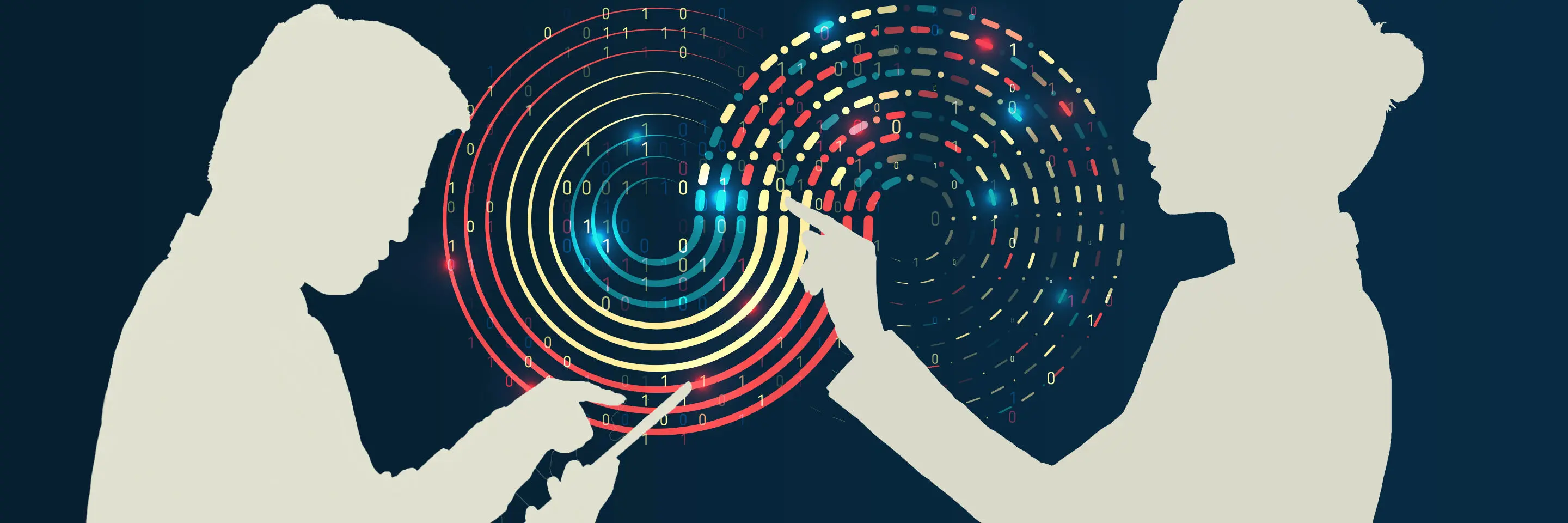 Illustration of information being delivered via AI 