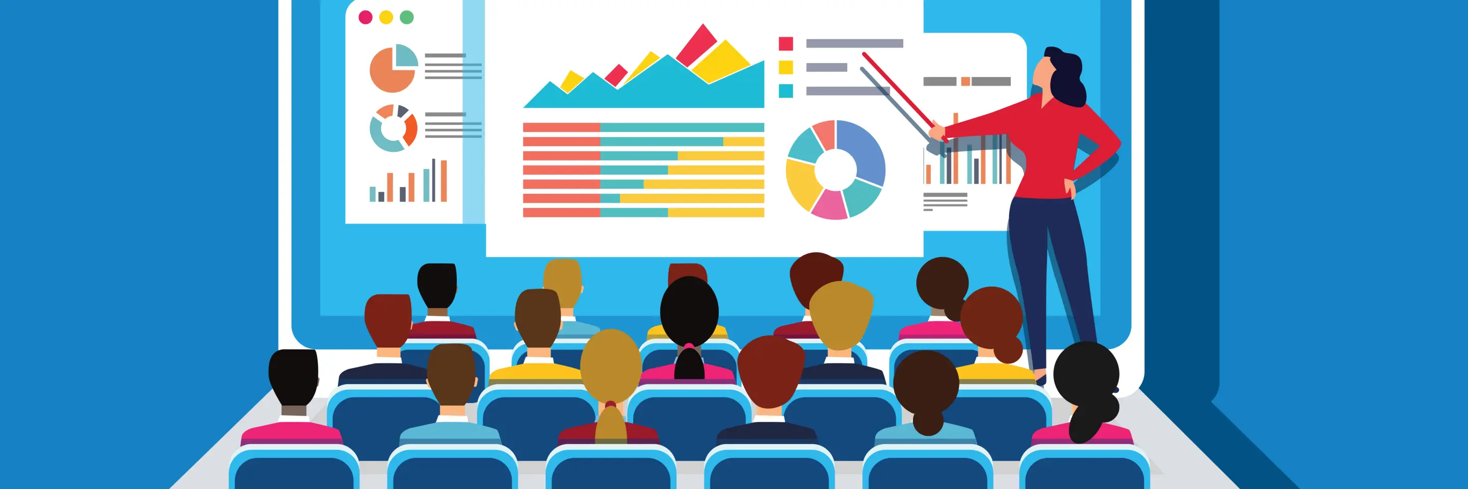 Classroom instructor uses presentation