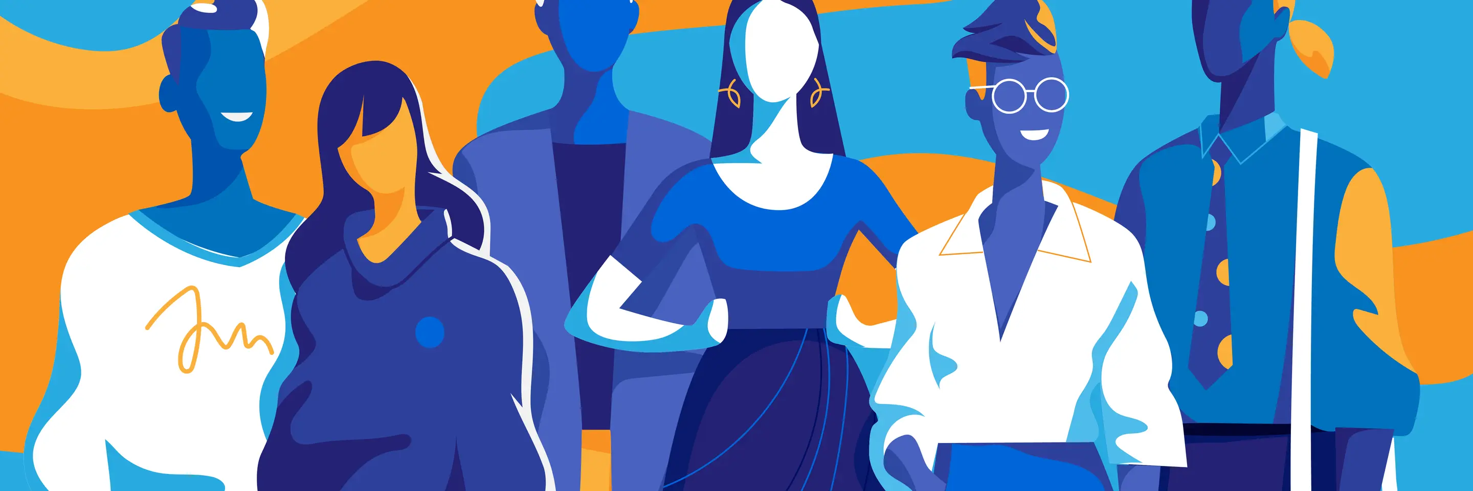 Illustration of people from different backgrounds
