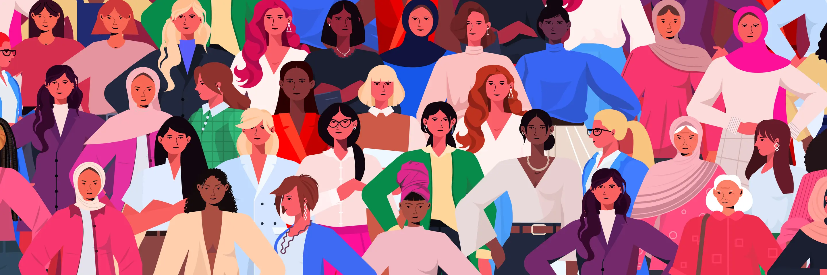 Mixed race women celebrating each other
