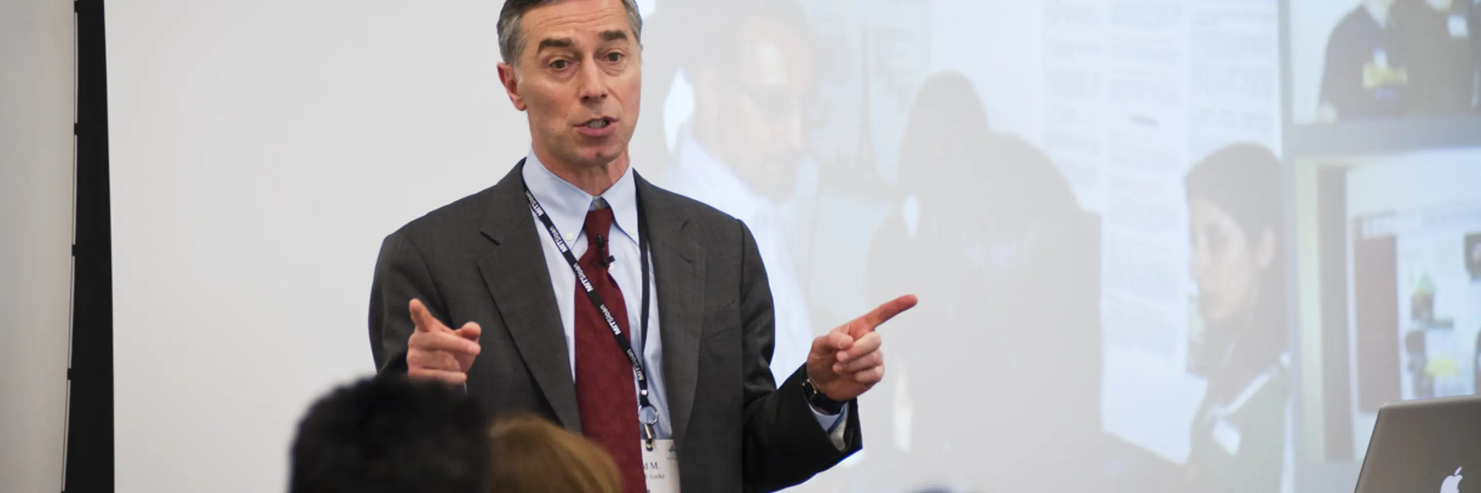 Image of Richard M. Locke making a presentation