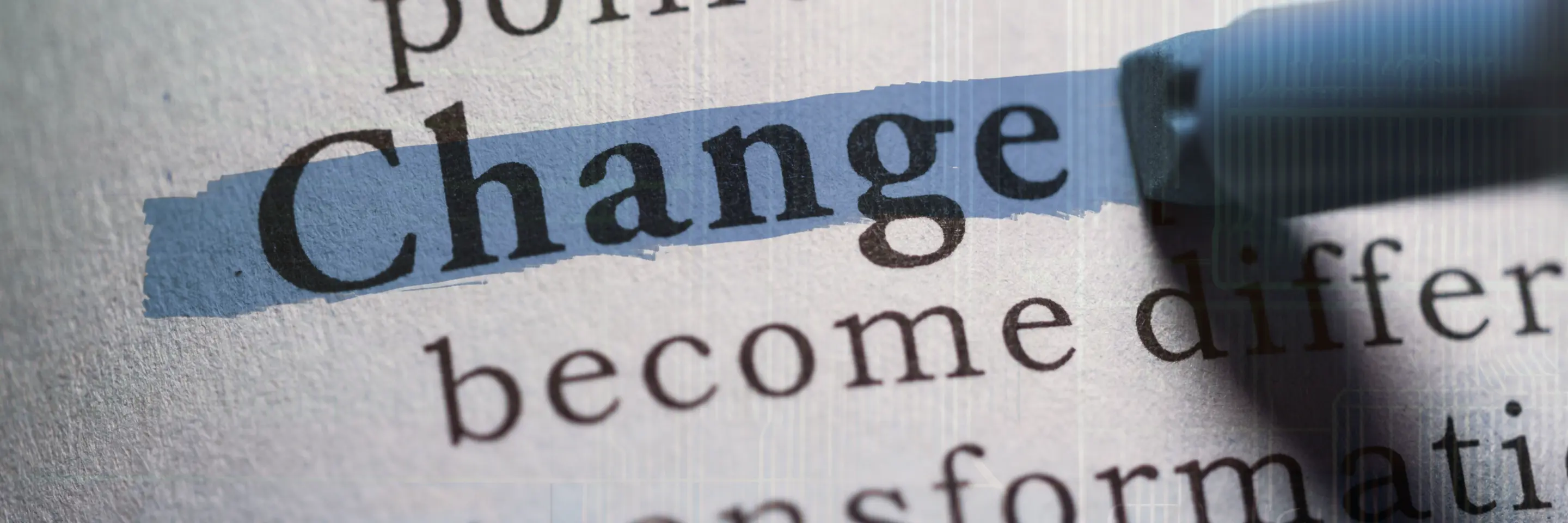 highlighted text of the word "Change"