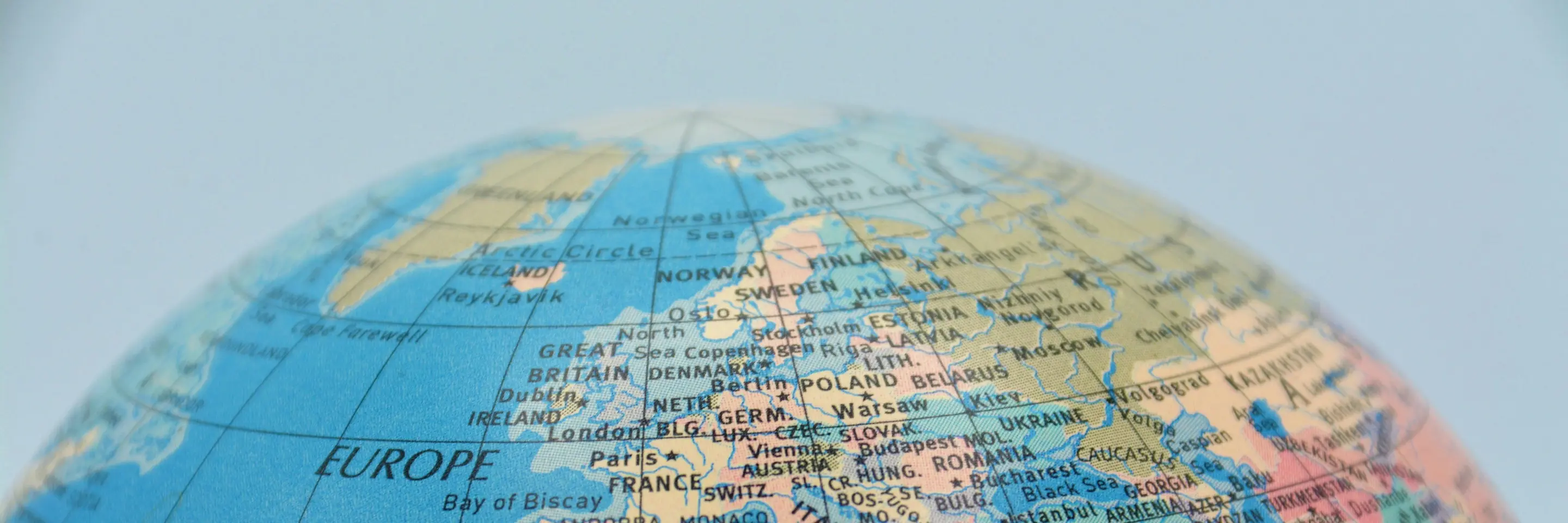 close up image of a globe