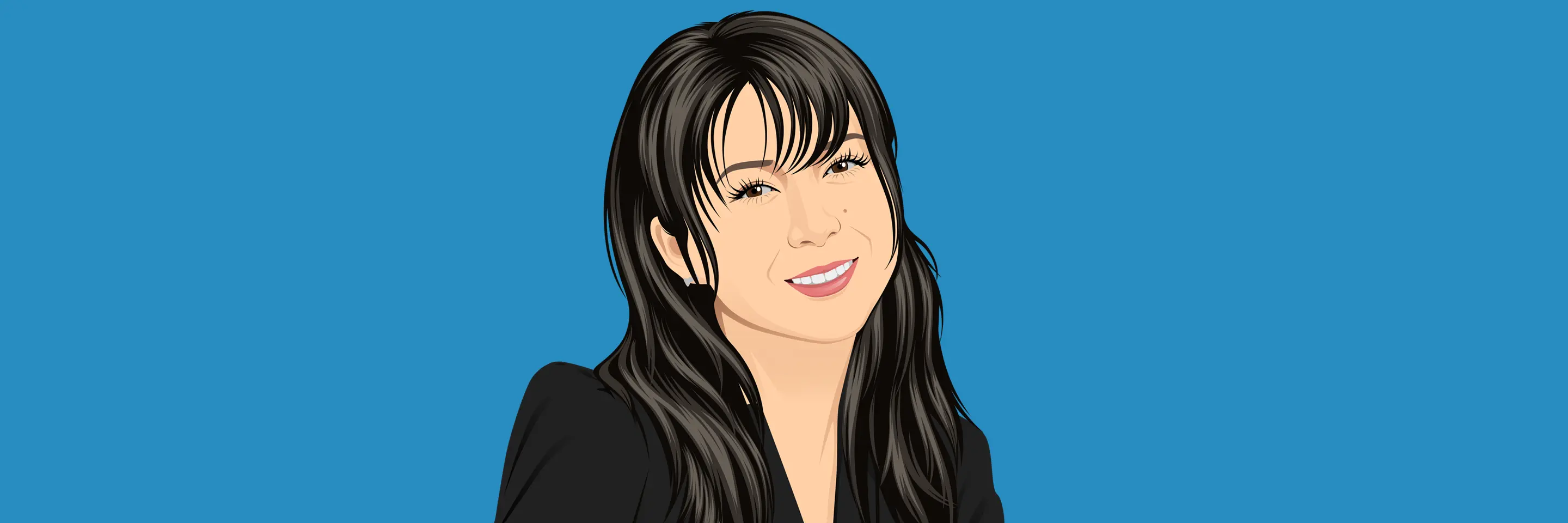 Illustration of smiling woman
