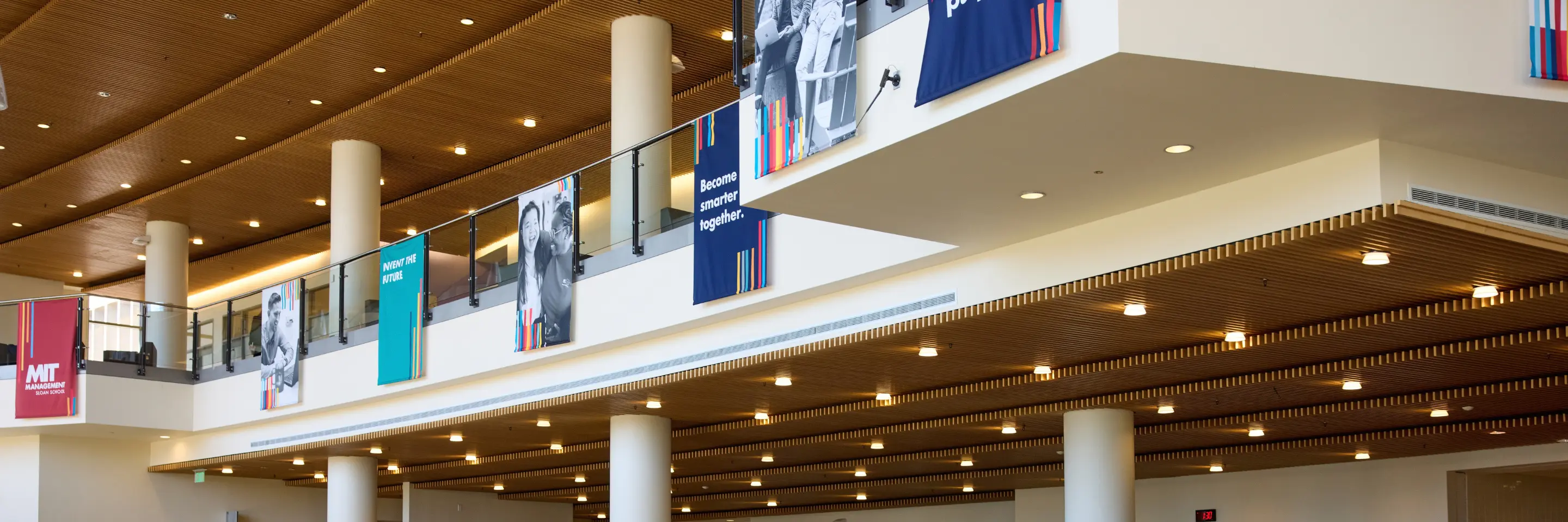 Photo of the banners hanging over the e62 cafe