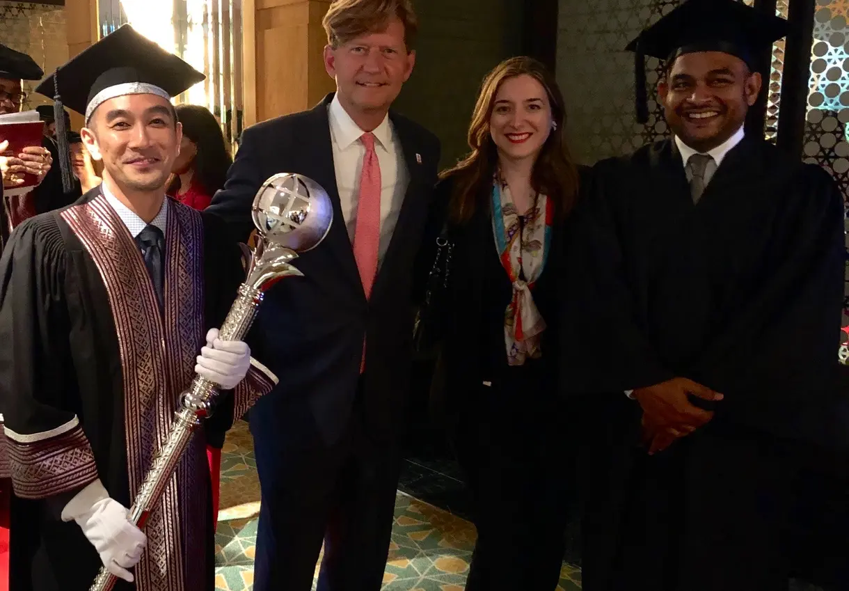 Global Programs' David Capodilupo and Mihaela Papa at ASB 2019 Commencement