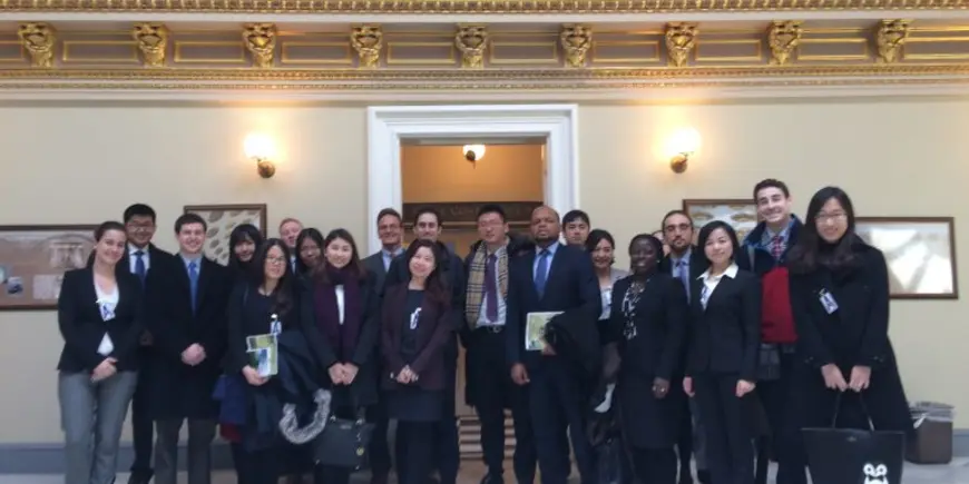 Students standing in group at OTA