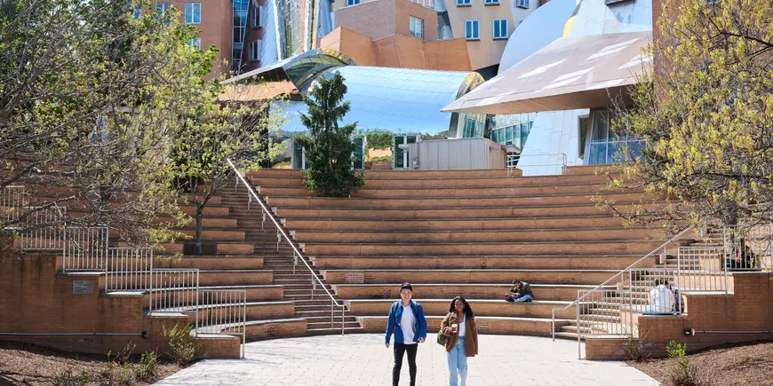 Lili walking with Zachary Wang to class