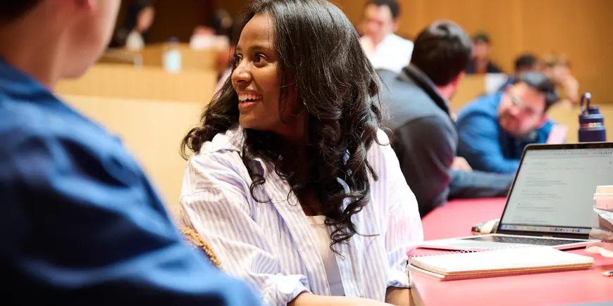 Lili in her last class of the day.