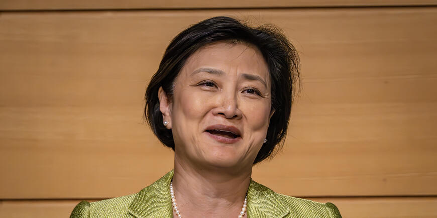 Jean Su addresses alumni at MIT Sloan Reunion 2023