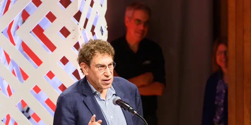 Presenter speaks to audience