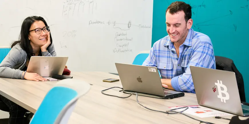 Jack O'Brien meets with another student.