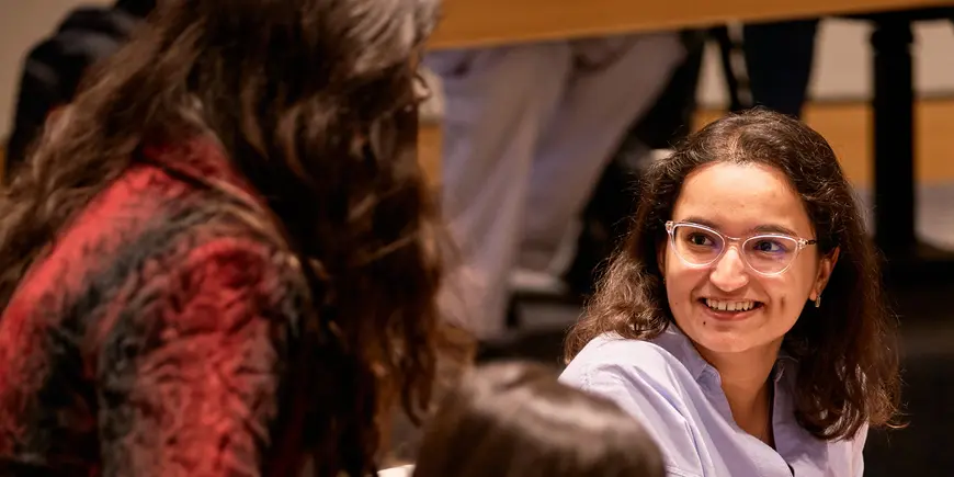 Khushi Pathak in class.