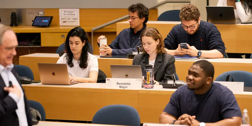 Benedetta Magni concentrates while she's in class.