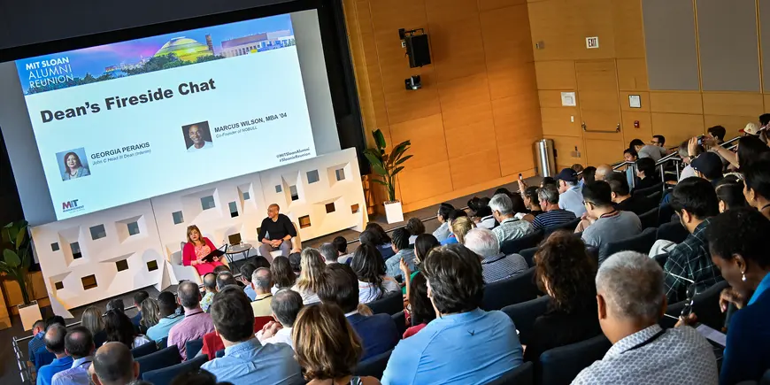 Interim Dean Perakis brings the fireside chat to a close.