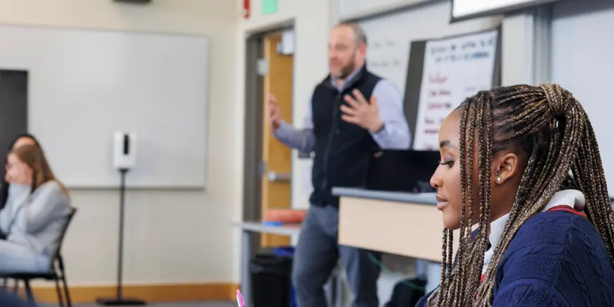 ID Lab students listen during lecture