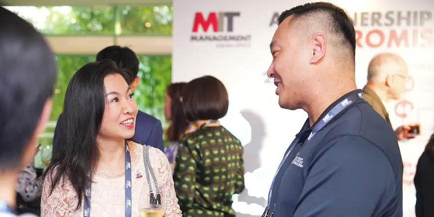 Two people in conversation