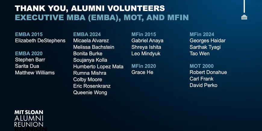 PowerPoint slide with list of names