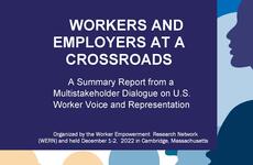 Image of the cover of the report "Workers and Employers at a Crossroads"