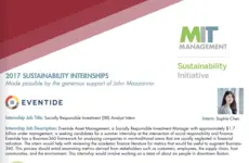 2017 Sustainability Intern Roundup Report