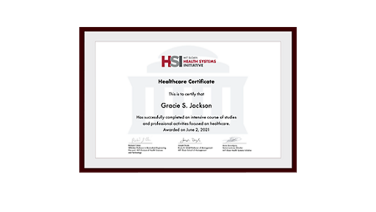 GSJ Healthcare Certificate 