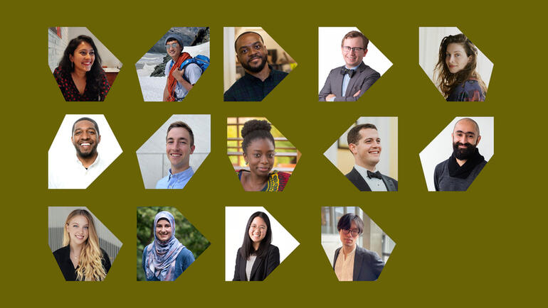 A collage of headshots of the MIT Morningside Academy for Design's inaugural fellows