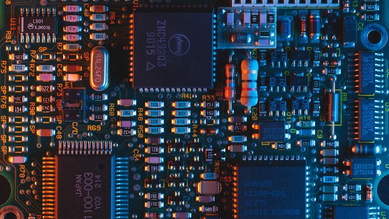 Closeup of a circuitboard