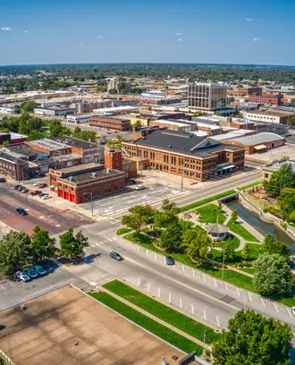 Aerial view of Hutchinson, Kansas
