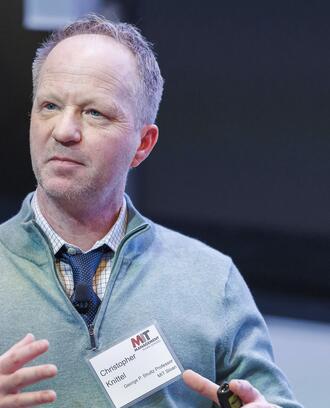Christopher Knittel during his talk.