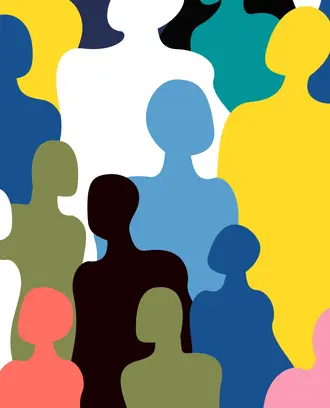 Social networking colorful animation