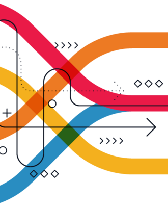 Image of overlapping arrows pointing to the right.
