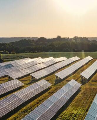 solar panels under the sun
