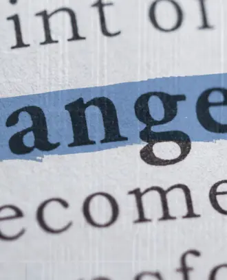 Highlighted word "Change"