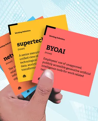 2025 MIT Sloan Working Definitions BYOAI and supertech leader appear in a person's hands
