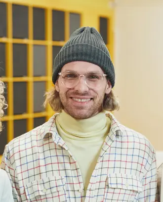 Three smiling employees