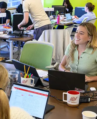 Student teams meet at the Martin Trust Center for MIT Entrepreneurship.