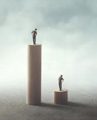 equality concept between two men